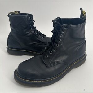 Dr. Martens 1460 Nappa 8 Eye Black Leather Boots Men's Size 9 Lace-Up 11822002